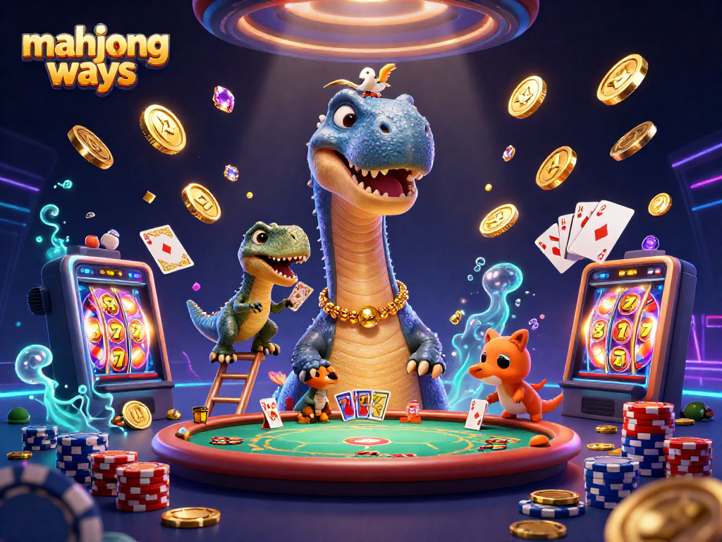 Experience the excitement of mahjong ways with stunning visuals featuring colorful slot elements, dynamic characters, and a vibrant casino atmosphere.